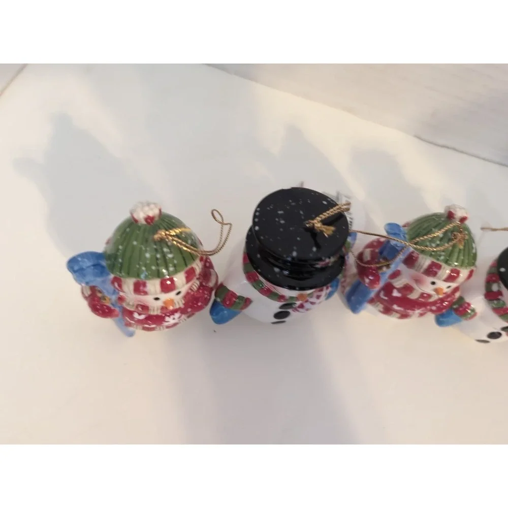 Burton + Burton 6 Ceramic Snowman‎ Ornaments
